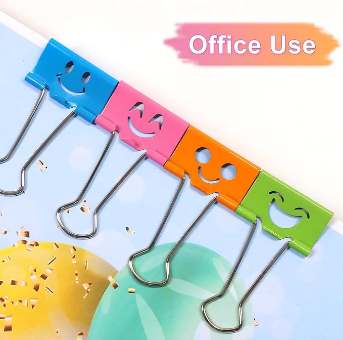 Coideal Cute Smiley Binder Clips - Image 3