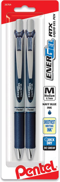 Pentel EnerGel RTX Retractable Liquid Gel Pen, Metal Tip, Medium Line by PentelofAmerica