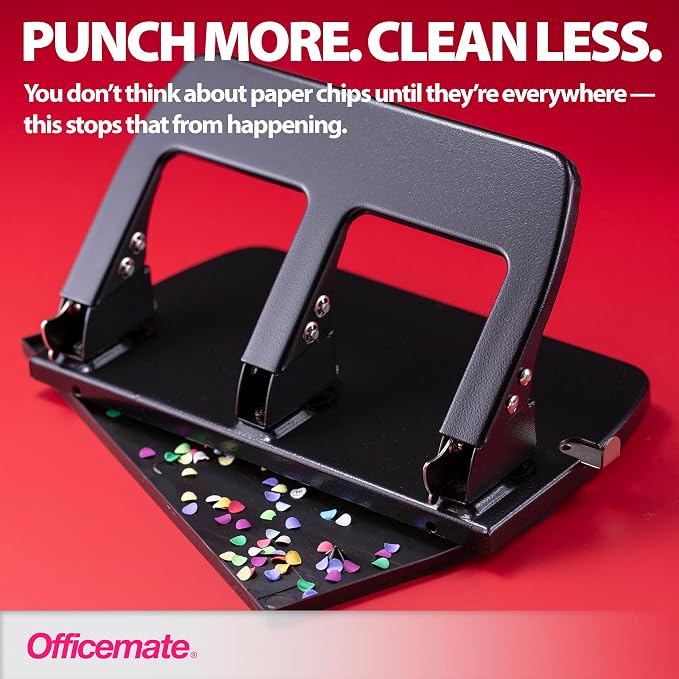 Officemate 3-Hole Punch, Medium Duty, 30-Sheet Capacity, Ergonomic Handles - Image 6