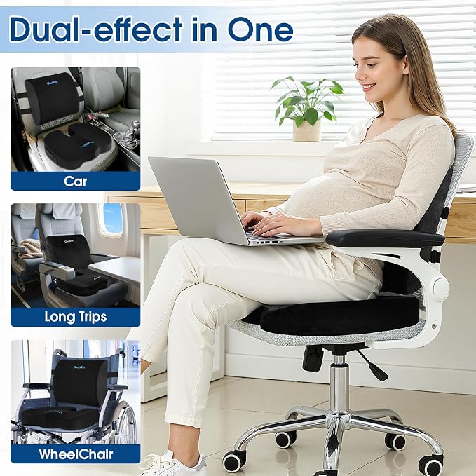 CloudBliss Lumbar Support Pillow & Seat Cushion Set - Image 7