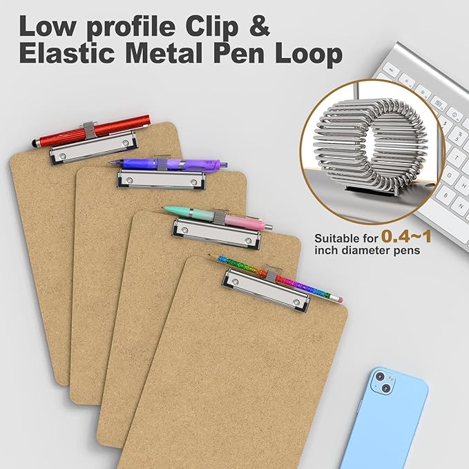 Wood Clipboard, 8.5 x 11 Clip Borad - Image 3