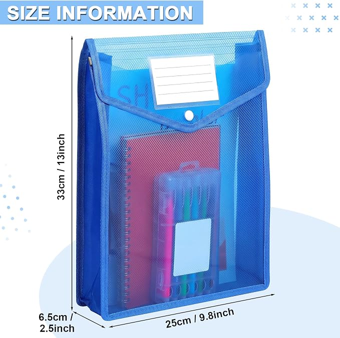 Epakh 10 Pieces Plastic File Folders Envelope Expanding File Wallet Organizer - Image 2