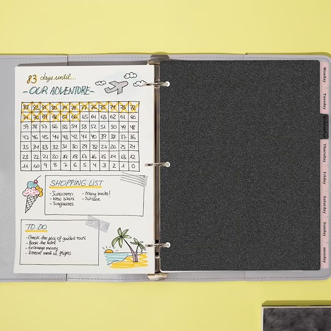 Black Binder Dividers, 8-Tab Sturdy Plastic Dividers, Binder Dividers - Image 6