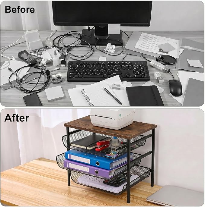 4-Tier Mesh Desk Organizer - Image 4
