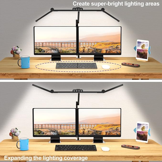Micomlan Led Desk Lamp with Clamp, Architect Desk Lamp - Image 2