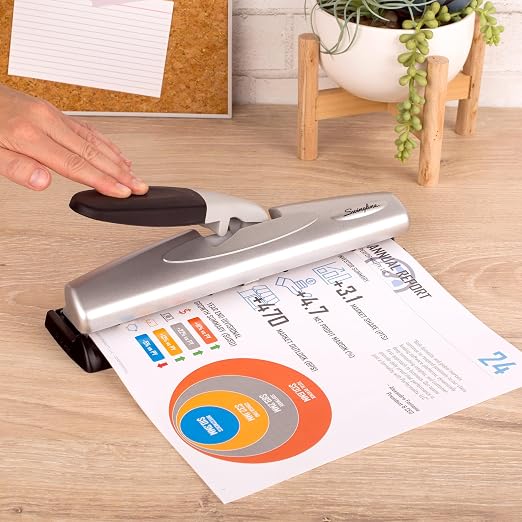 Swingline Hole Punch, Desktop Hole Puncher, 12 Sheet Punch Capacity, 2-3 Holes - Image 3