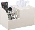 Square Tissue Box Cover with Storage, PU Leather Cube Tissue Box Holder by Thelittlebeautyoflife
