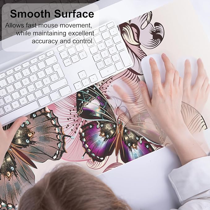 QiyI Large Mouse Pad, PU Leather Desk Blotter Protector, Waterproof Computer - Image 4