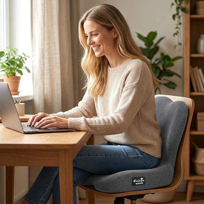 Exclusivo Mezcla Memory Foam Seat Cushion, Ergonomic Tailbone Pain Relief - Image 5