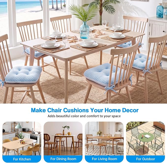 BETU Cooling Chair Cushions Set of 6, 3.5” Thick Seat Cushions, Breathable - Image 9