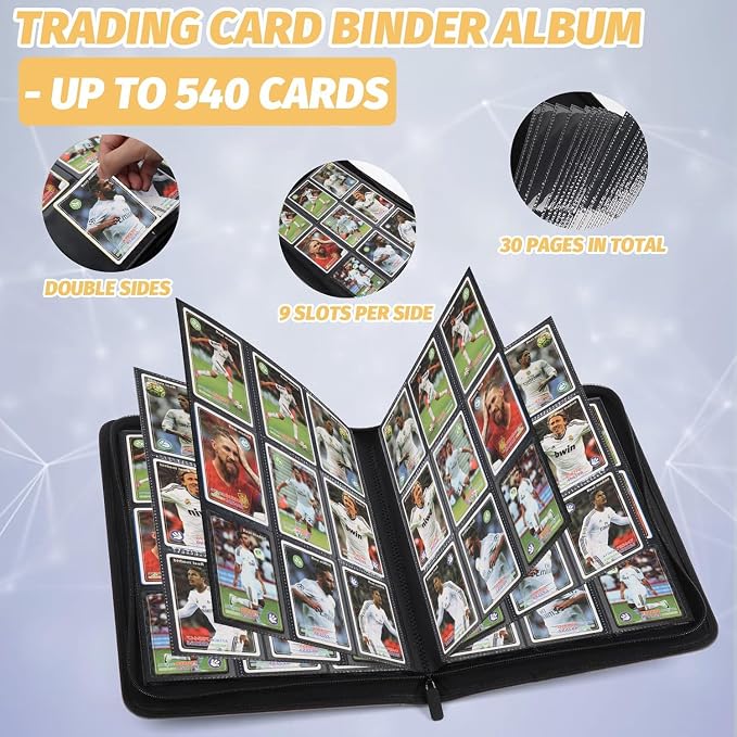 Trading Card Binder, Card Collection Binder Album Folder - Image 6
