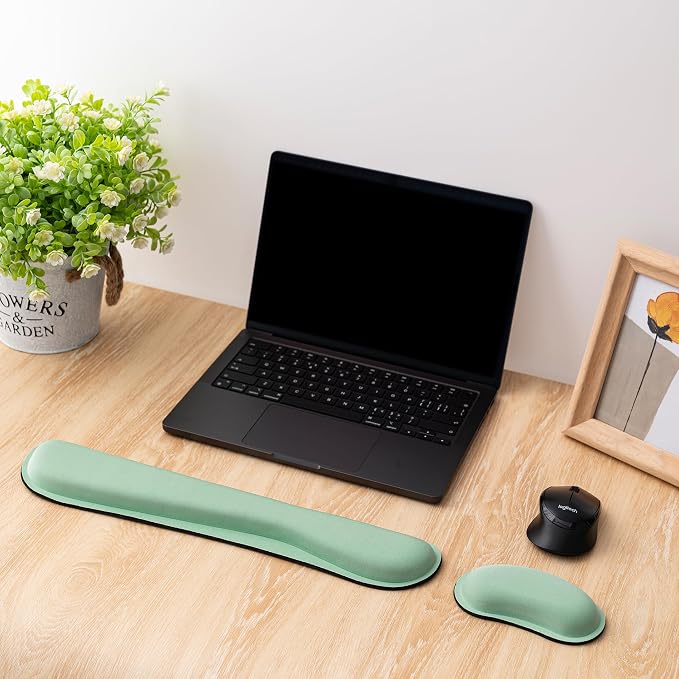 Hoewina Keyboard Wrist Rest, Ergonomic Wrist Rest, Superfine Fabric and Gel - Image 7