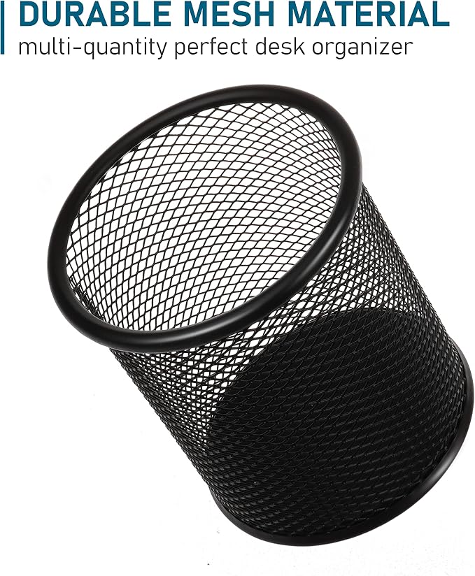 QYH Mesh Pencil Cup for Desk 6 Pack, Desk Organizer for Office, Home & Business - Image 6