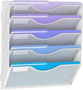 Gawerk 5 Tier Hanging Wall File Organizer, Mesh Mail Paper Orgnization Hanging by Gawerk
