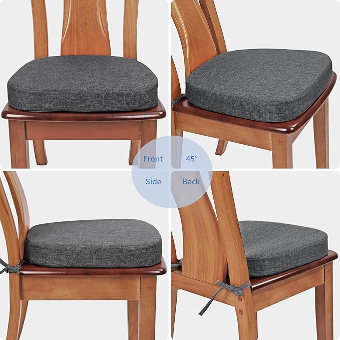 BUYUE Thickened 2.5" Dining Chair Cushions Set of 4, U-Shape High Density Foam - Image 4