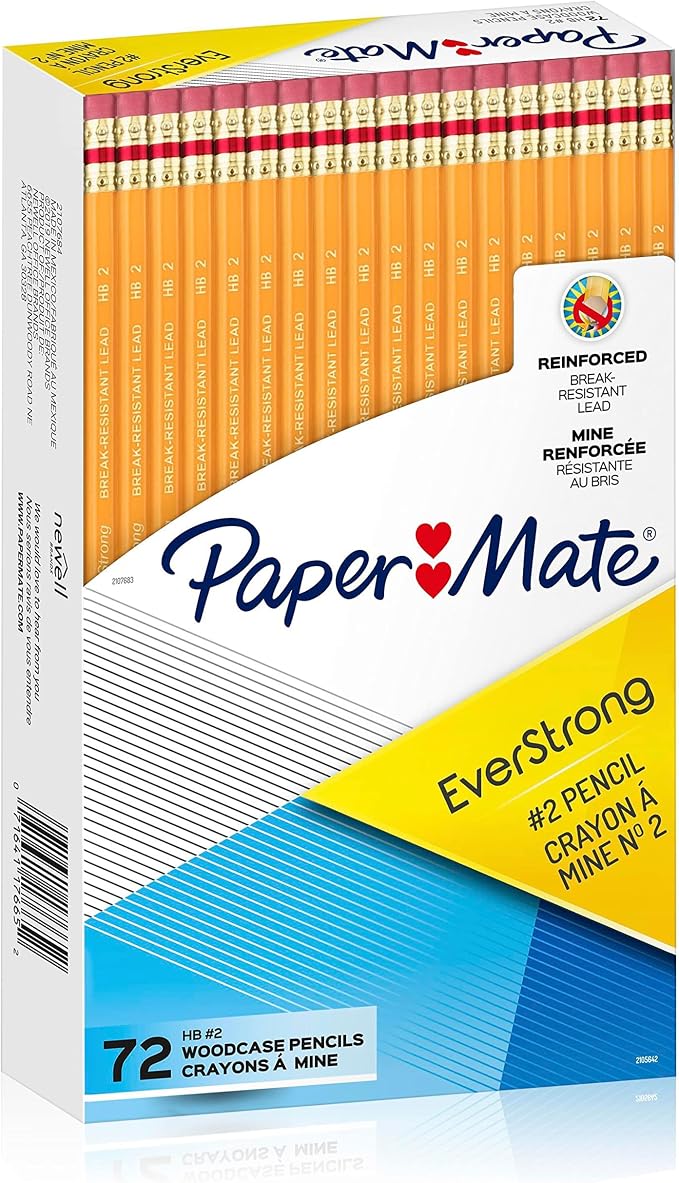 Paper Mate EverStrong #2 Pencils, Reinforced, Break-Resistant Lead When Writing by Unknown