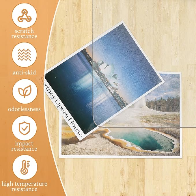 KMAT Office Chair Mat, Easy Glide Hard Wood Tile Floor Mats, Heavy Duty Floor - Image 3