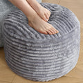 SHOUREN Stuffed Round Ottoman, Corduroy Pouf Ottoman Foot Rest by SHOUREN