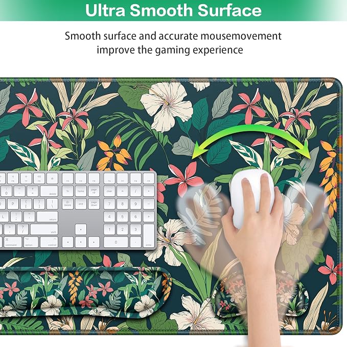 Desk Mat Floral, Large Gaming Mouse Pad - Image 4