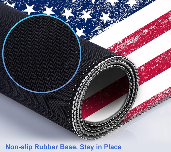 American Flag XXL Large Mouse Pad, Gaming and Home Stitching Side Table Mat | - Image 5