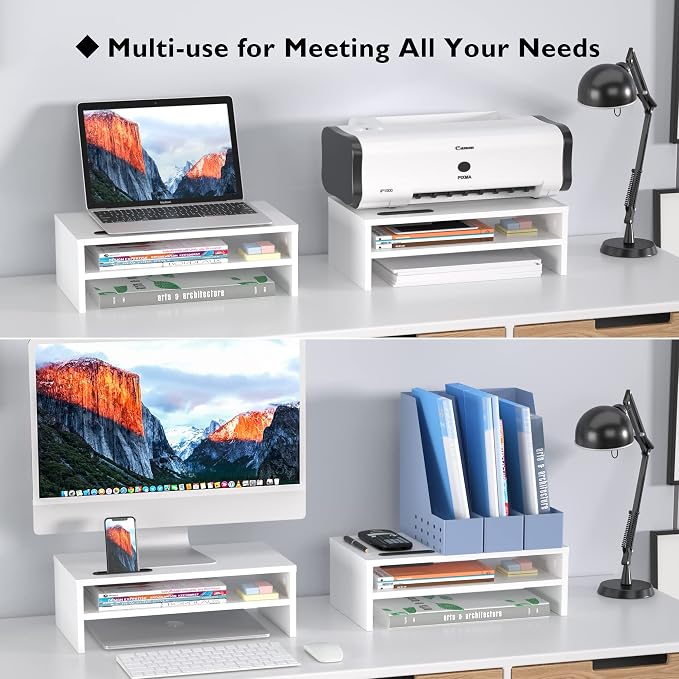 BONTEC Wooden Monitor Stand Riser - Image 6