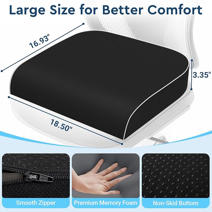 Seat Cushion, Memory Foam Office Chair Cushions - Image 2