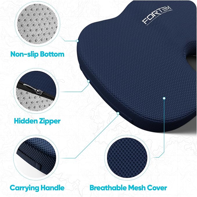 FORTEM Seat Cushion, Office Chair Cushion, Memory Foam Car Seat Cushions - Image 5