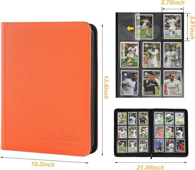 9 Pockets Card Binder, Premium Zip Trading Card Binder, 540 Double Sided Pocket - Image 2