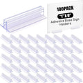 Fulmoon 100 Pcs Sign Holder, Adhesive Base Sign Holders Multiple Uses by Fulmoon