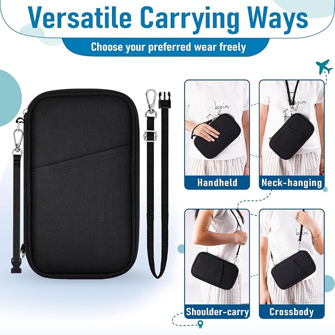 Family Passport Holder for Travel, RFID Blocking Travel Document Organizer - Image 5