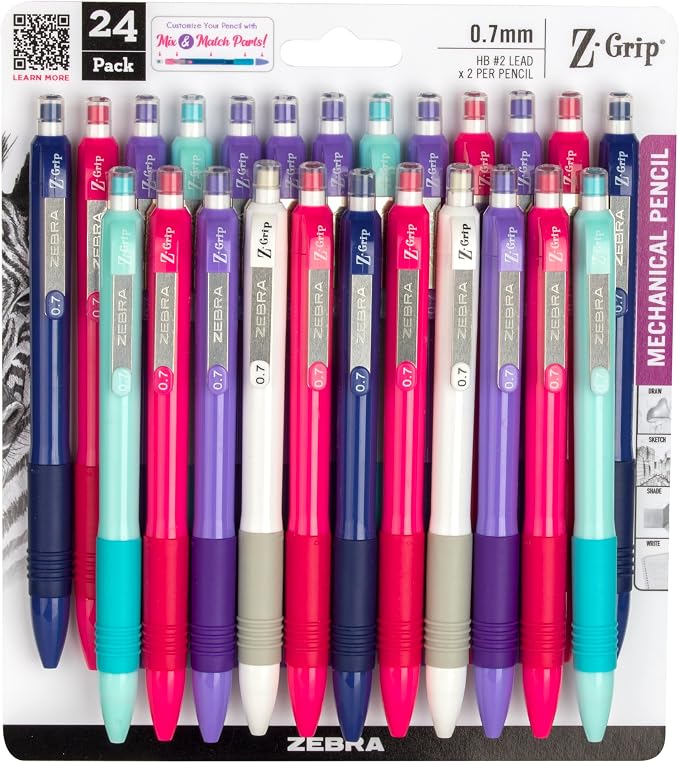 Zebra Pen, Z-Grip Mechanical Pencil, Smooth Writing, Latex-Free Grip, 0.7mm Lead by ZebraPen