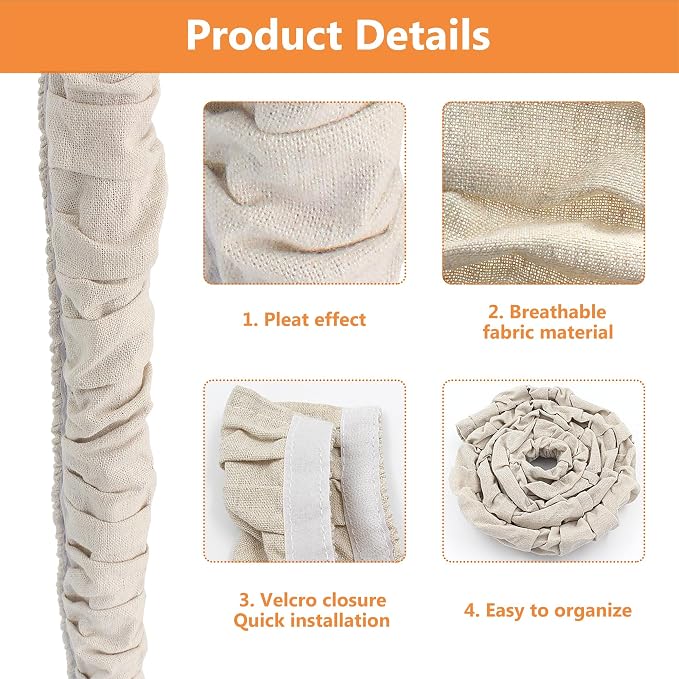 Fabric Cord Cover, Chandelier Lighting Wire Cord Cover - Image 2