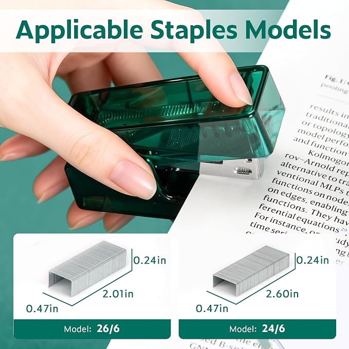 NUSIGN Mini Stapler with 830 Staples, Small Cute Desk Staplers, 25 Sheet - Image 3