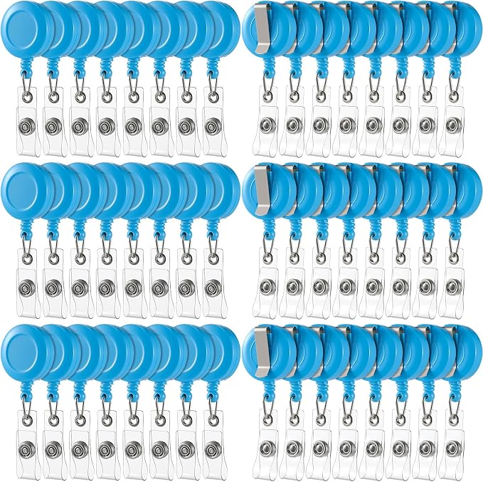 Zonon 100 Pcs Retractable Badge Reel Clips ID Card Holder Reel by Zonon