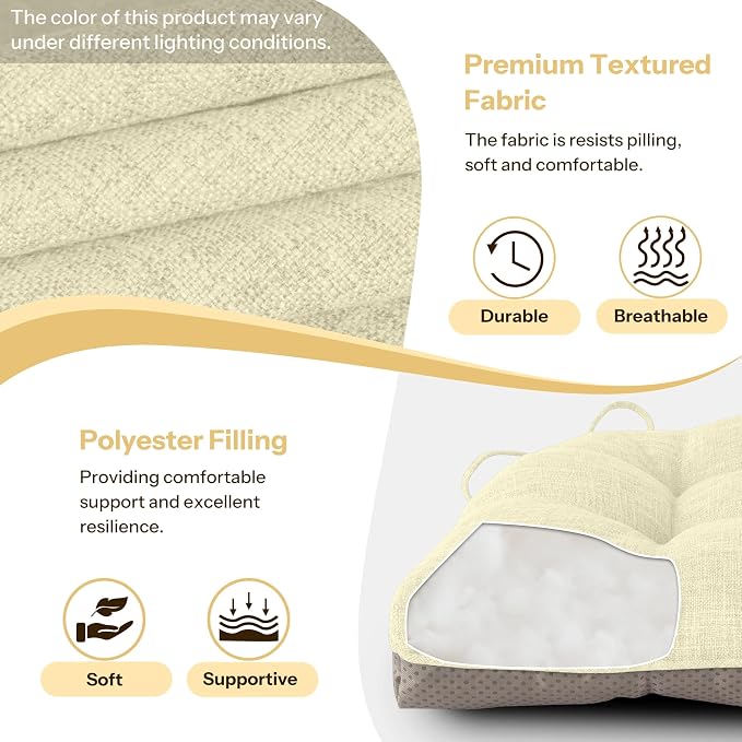 Chair Cushions for Dining Chairs 2 Pack, - Image 4
