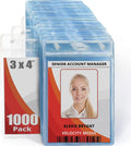 3x4 Vertical ID Name Badge Holder by MIFFLIN