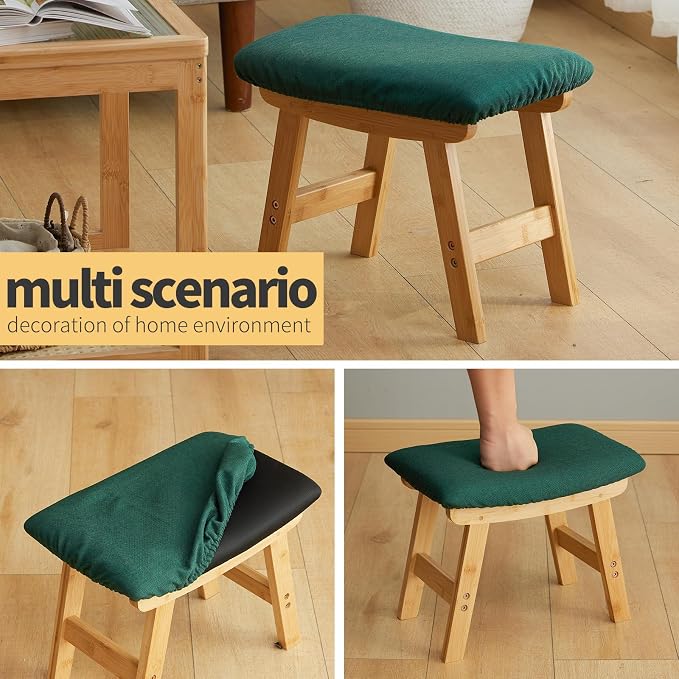 Foot Stool Ottoman Foot Rest Under Desk, Small Stool - Image 7