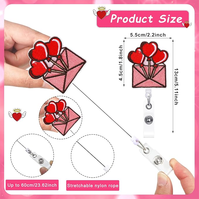 Zonon 8 Pcs Nurse Badge Reels Pediatric Badge Reels Cute Felt Retractable Funny - Image 3