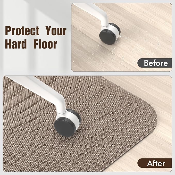 Blvornl Office Chair Mat for Hardwood Floor and Low Pile Carpet, Anti-Slip Hard - Image 6