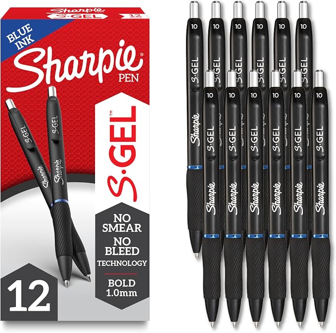 Sharpie S-Gel Bold Point Blue Gel Pens by Unknown