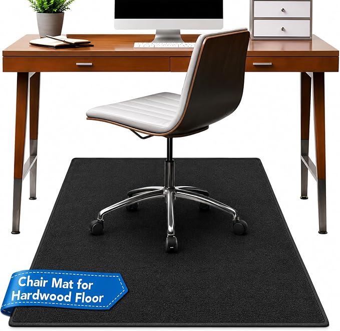 Office Chair Mat for Hardwood Floors, 48 x 35.5 in Non-Slip Desk Chair Mat for by TONOS