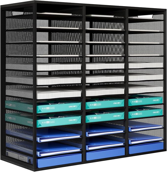 Mail Sorter Adjustable Countertop Mail Holder, Heavy Duty Literature Organizer by PAG-Mass