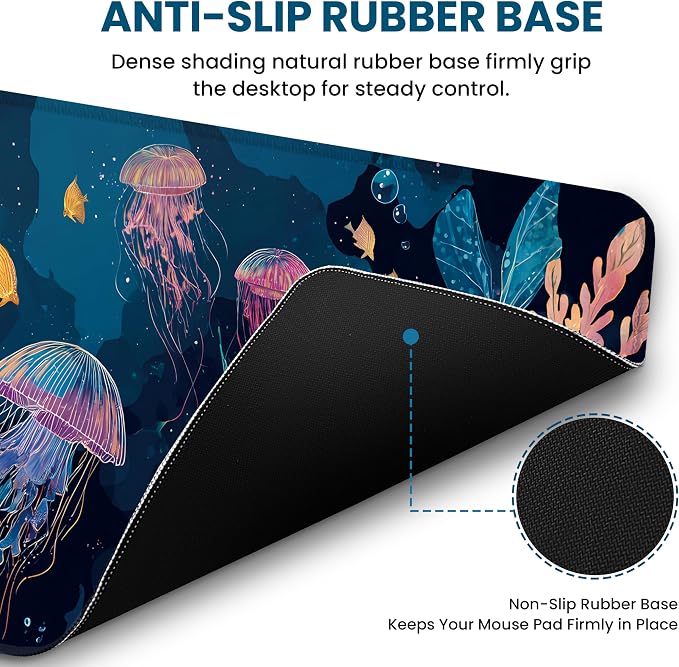 Large Mouse Pad for Desktop, Cute Desk Mat Pad Protector for Work & Gaming - Image 3