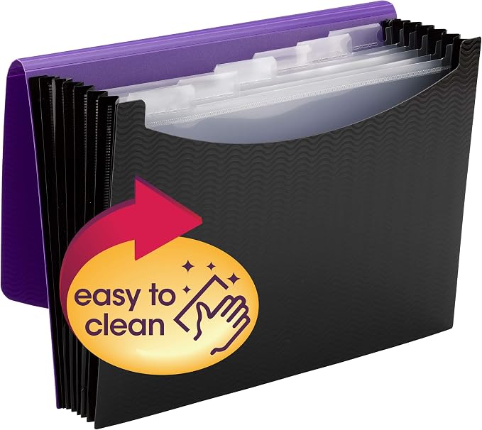 Smead Poly Expanding File, 6 Dividers, Flap and Cord Closure, Letter Size - Image 3