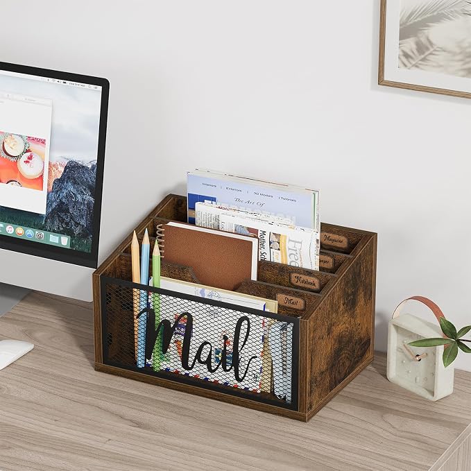YINMIT Mail Organizer Countertop, Mail Holder, Mail Sorter - Image 2