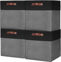 Bagnizer 13x13 Cube Storage Bins, Collapsible Fabric Storage Box, 4 Pack Closet by Bagnizer