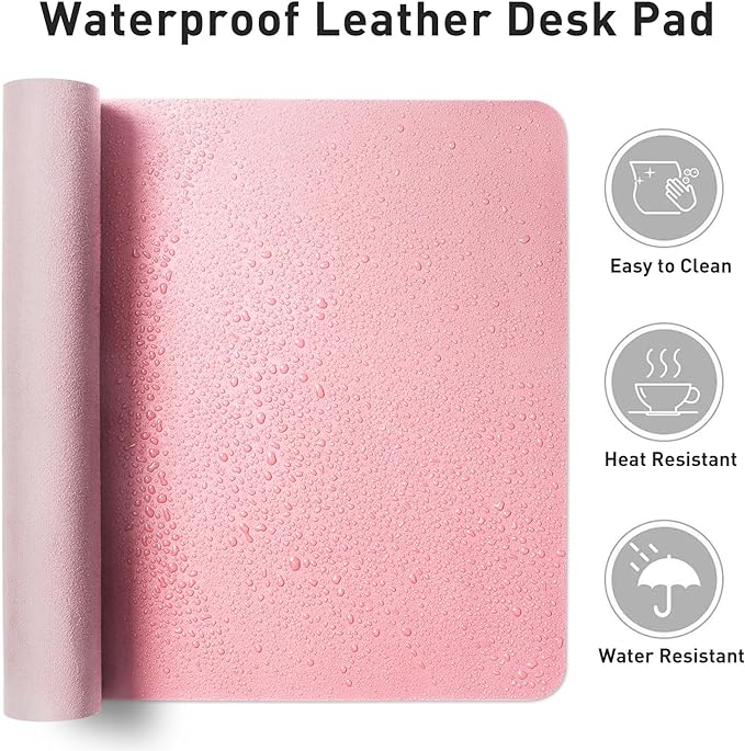 Aothia Leather Desk Pad Protector, Office Desk Mat, Large Mouse Pad, Non-Slip - Image 7