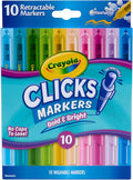 Crayola Clicks Retractable Markers Bold, Teacher Classroom School Supplies by Crayola
