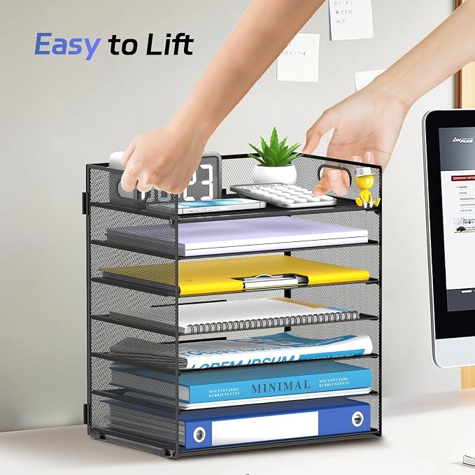 7-Tier Paper Organizer for Desk, Letter Tray - Image 6