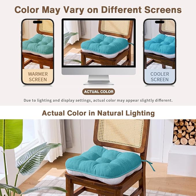 BETU Chair Cushions for Dining Chairs Set of 6, 3.5" Thick Kitchen Table Chair - Image 5